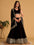 Festiwo Black Georgette Lehenga Choli with Zari & Sequins