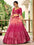 Festiwo Enchanted Olive Ombre Pink Chinnon Lehenga Choli with Thread & Sequins Embroidery | Wedding & Reception Wear