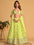 Festiwo Lime Green Georgette Lehenga Choli with Zari & Sequins
